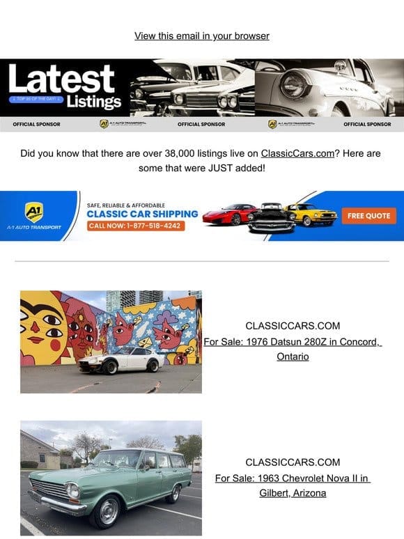 Coming in HOT on ClassicCars.com!
