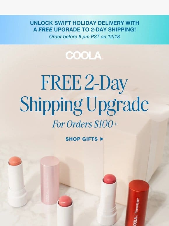 Complimentary 2-day shipping