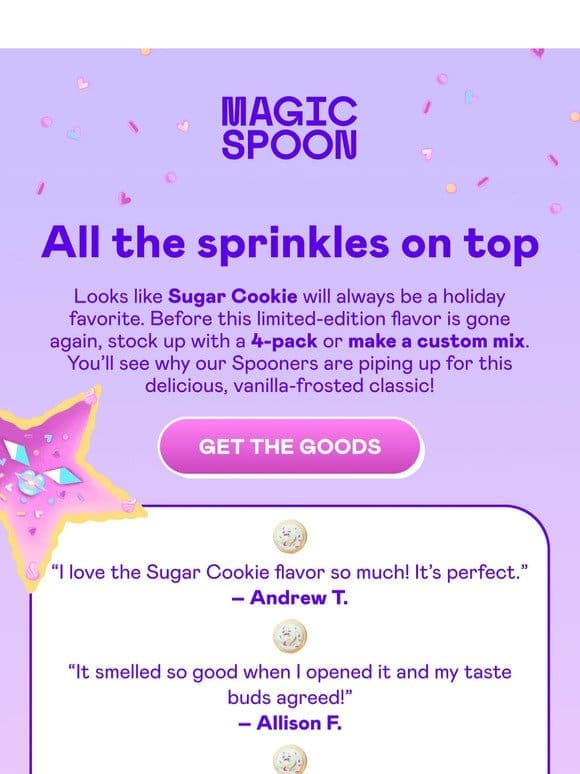 Confirmed: Sugar Cookie is a hit! ✅
