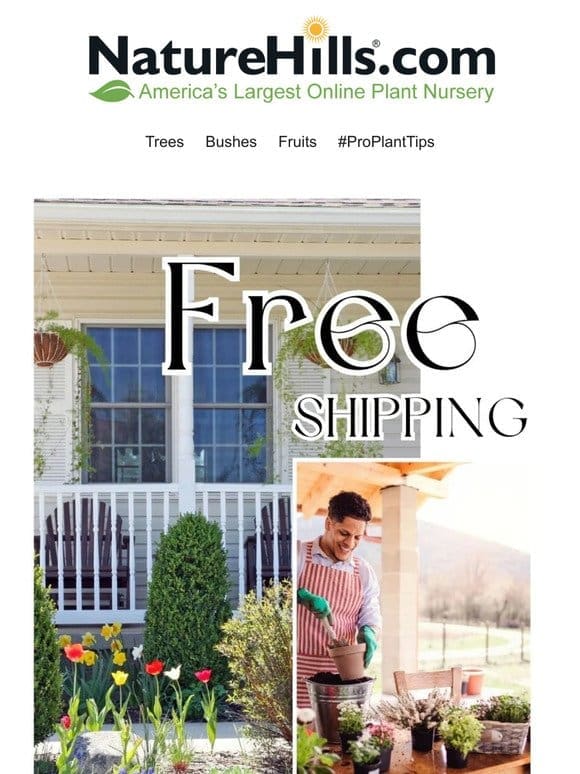 Continue prepping for spring with FREE SHIPPING!