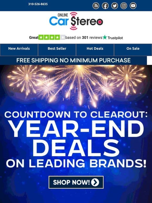 Countdown to Clearout! ⏳ Year-End Deals On Leading Brands!