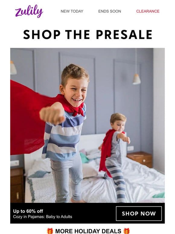 Cozy PJs for the fam   Up to 60% off