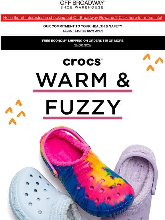 Cozy and comfortable Crocs