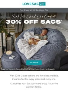 Cozy， Comfy， and 30% Off! Save BIG on Sacs!