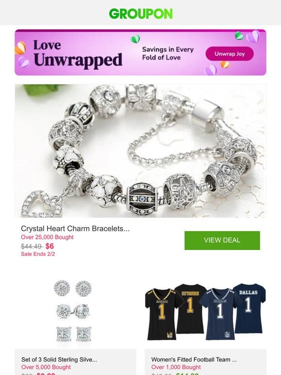 Crystal Heart Charm Bracelets… and More