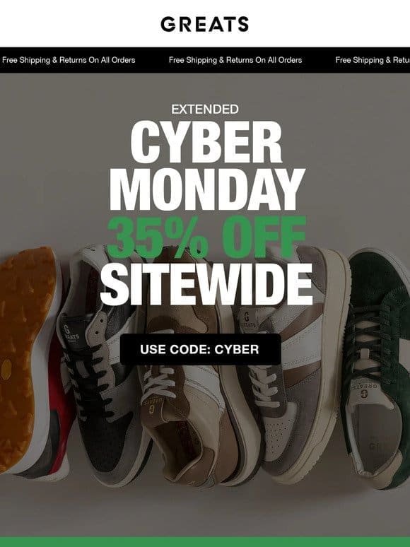 Cyber Monday: 35% Off Ends Tonight