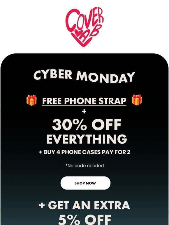 Cyber Monday: 35% off everything + free gift!