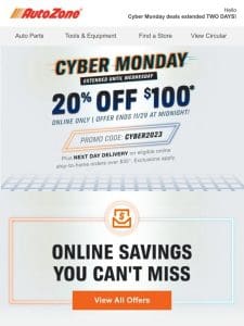 Cyber Monday Extended: 20% off ends Wednesday!