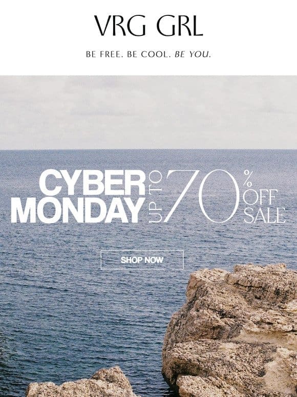 Cyber Monday: Up To 70% Off Sale