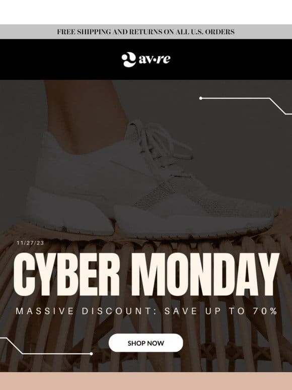 Cyber Monday is here – get ready for more savings on Energee， Limitless， and Swift Icon sneakers!