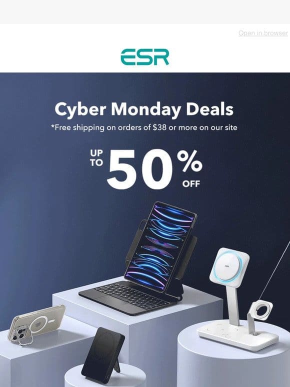Cyber Monday is here. Don’t miss out on your last chance to save big! ⚡️ | ESR