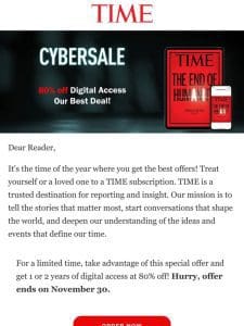 Cyber Sale: 80% off Digital Access