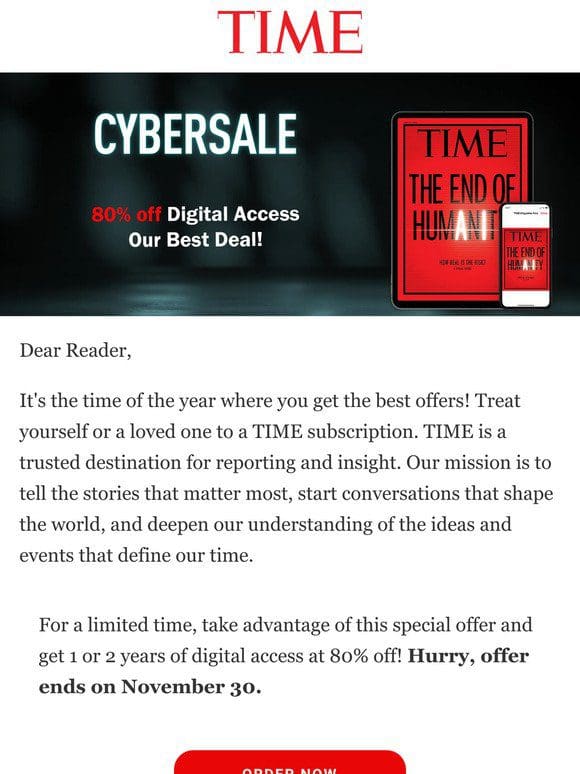 Cyber Sale: 80% off Digital Access
