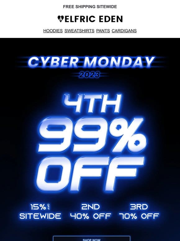 Cyber ​​Monday is coming， up to 99% off!!