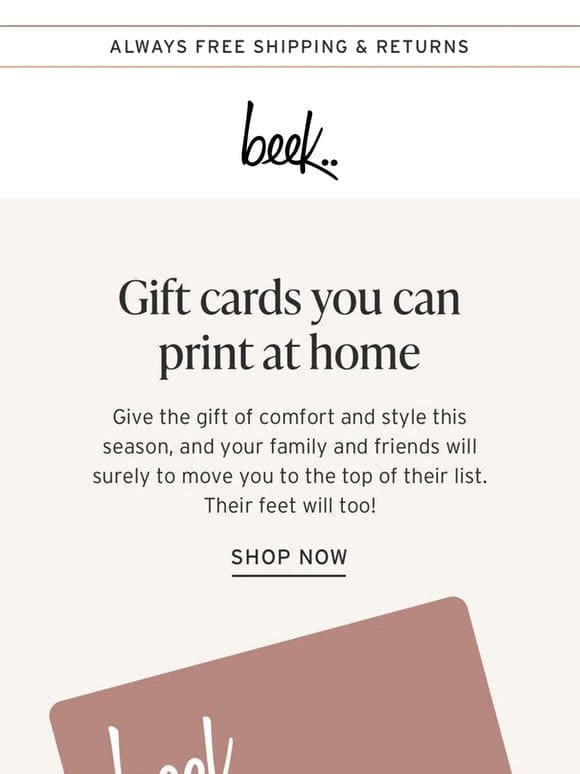 DIGITAL GIFT CARDS FOR THE WIN