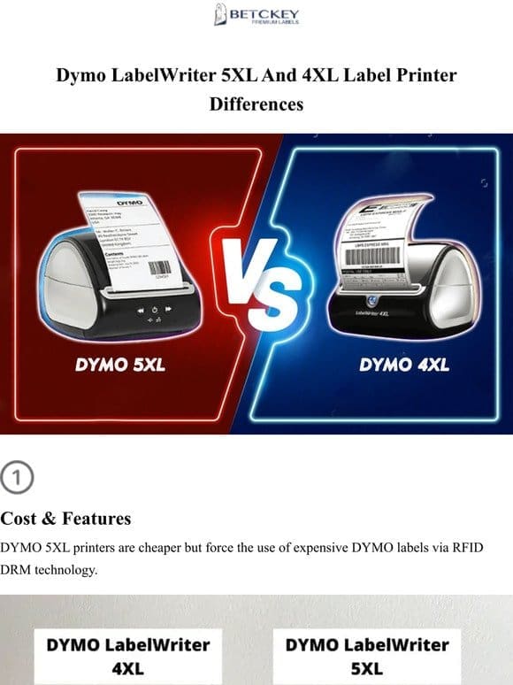 DYMO 5XL vs. DYMO 4XL Printers!