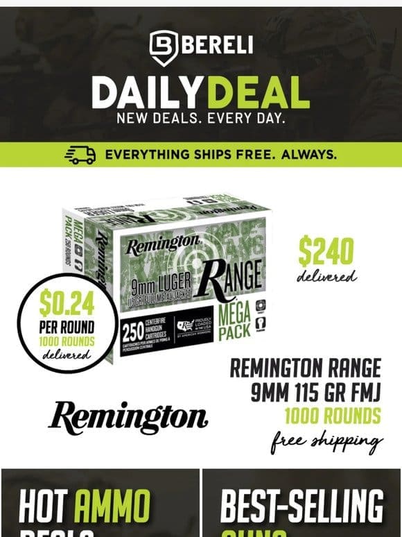 Daily Deal   Remington Range FMJ， Super Fresh Sale!