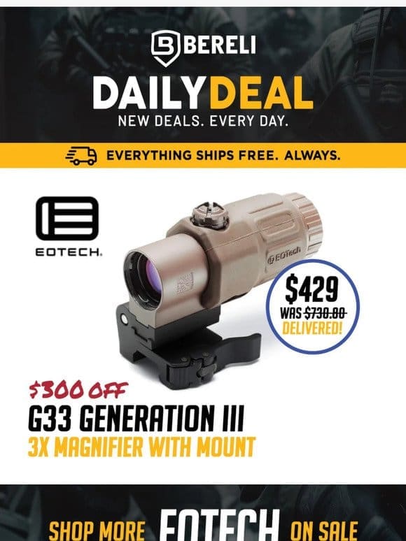 Daily Deal   Sizzling Sale On Eotech Gen III Price Is Spicy!