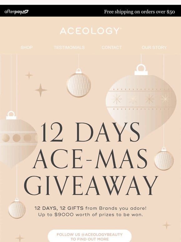 Day 12 Ace-Mas Biggest Giveaway!