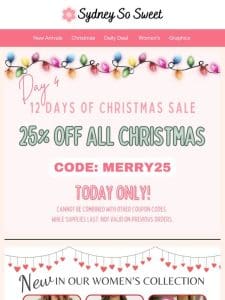 Day 4 – 25% Off Christmas! Ends tonight