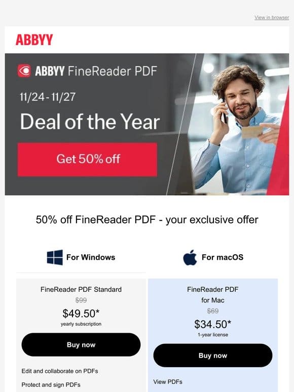 Deal Of The Year: 50% off FineReader PDF