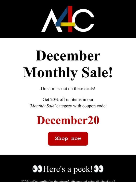December Deals Are Here! Just in Time for the Holidays!