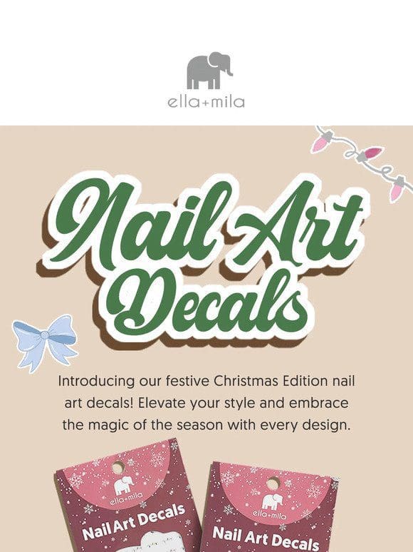 Deck the nails with festive decals