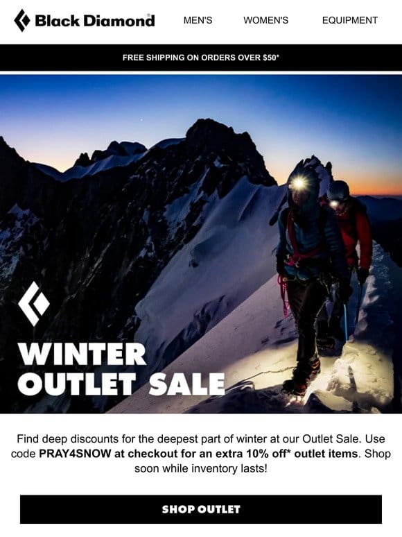 Deep Winter Discounts at Our Outlet Sale