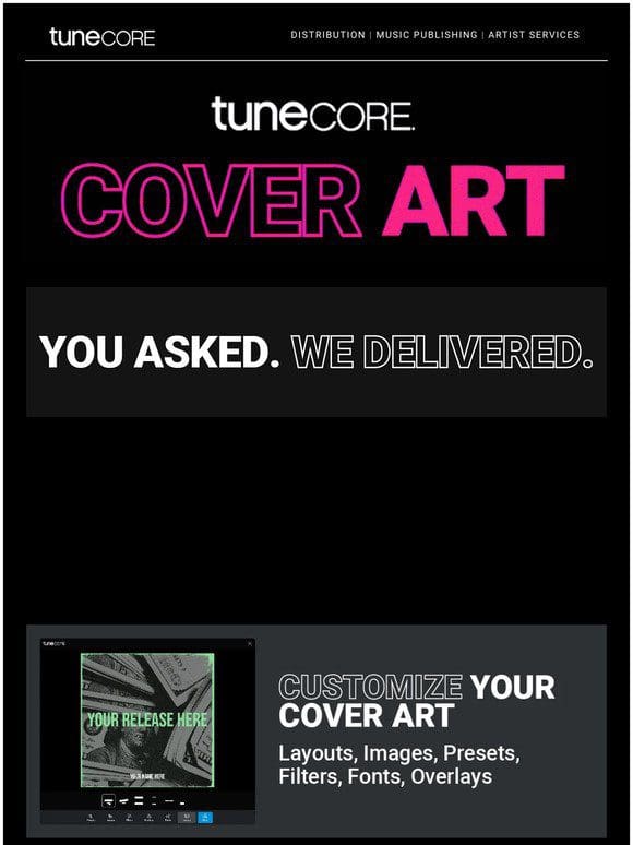 Design Your Free Custom Artwork with the New TuneCore Cover Art Creator