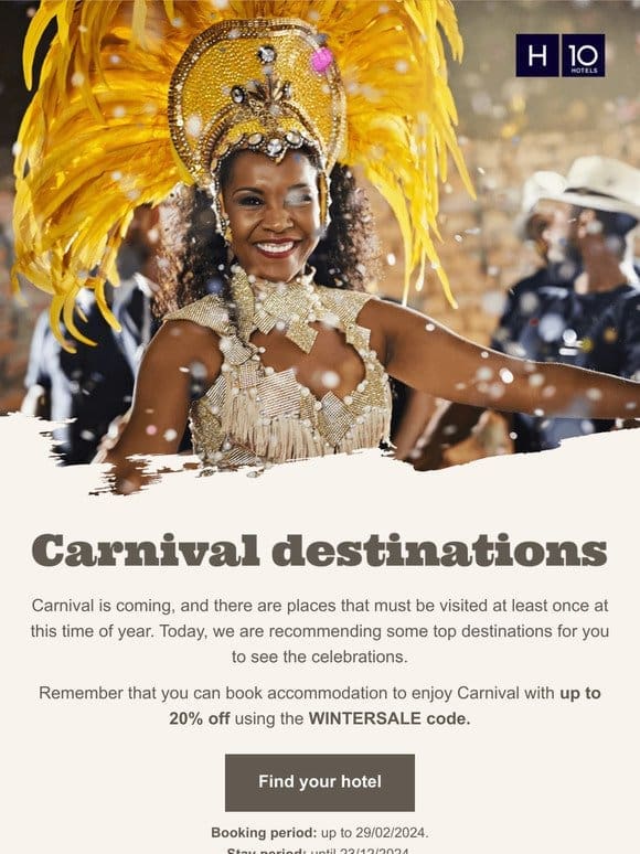 Destinations for an unforgettable Carnival