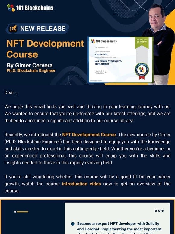 Did You Check Our New NFT Development Course