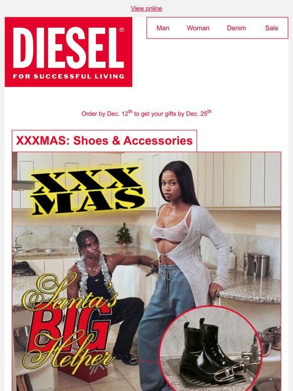 Diesel XXXMAS: Shoes & Accessories