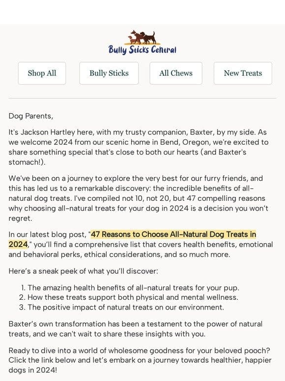 Discover 47 Amazing Reasons to Choose All-Natural Dog Treats in 2024!