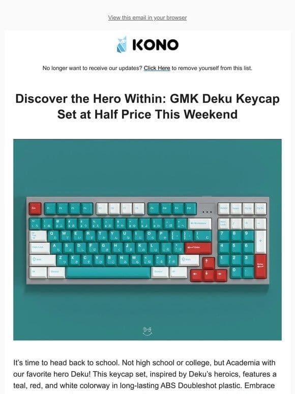 Discover the Hero Within: GMK Deku Keycap Set at Half Price This Weekend
