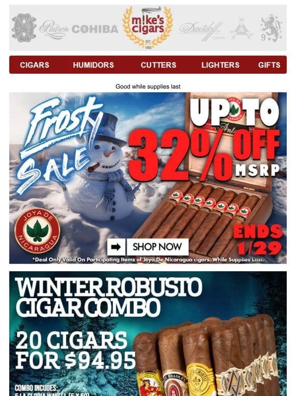 Dont Freeze Up On These Great Deals!!