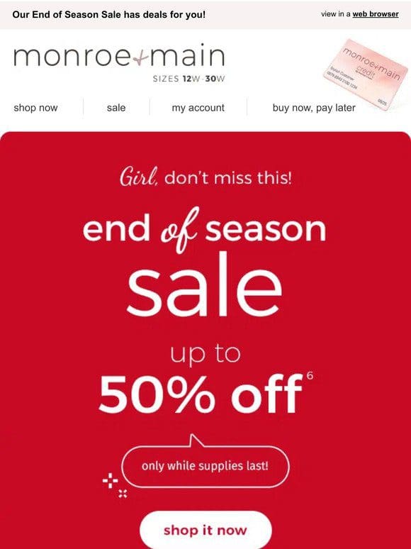 Don’t Miss Markdowns as Low as 50% Off