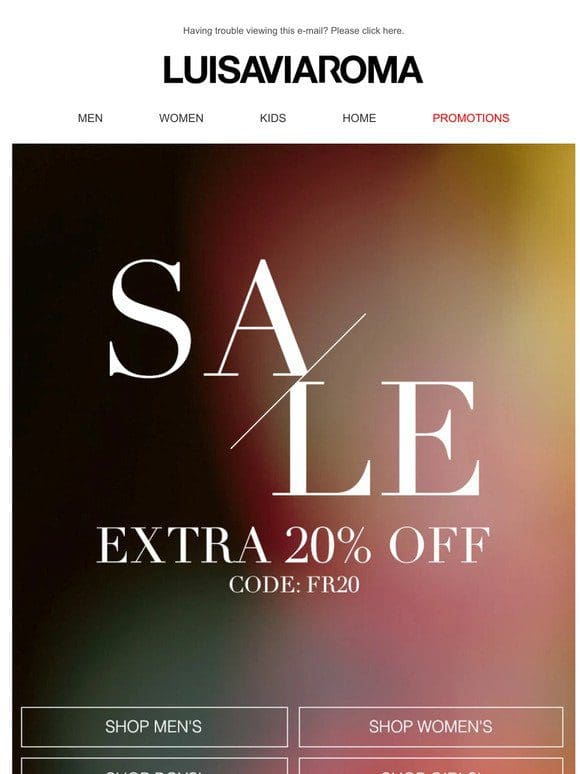 Don’t Miss Out: An Extra 20% Off Sale Items