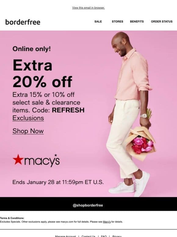Don’t Miss Out! Extra 20% off Sale & Clearance at Macy’s