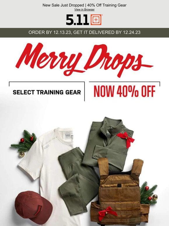 Don’t Miss Out! Get 40% OFF Training Gear With Our Latest Merry Drop