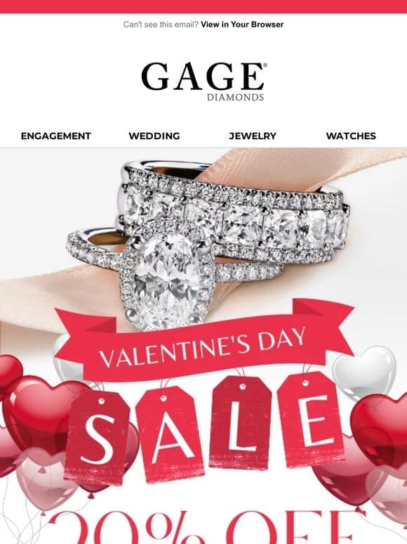 Don’t Miss Out On 20% Off Valentines Gifts!
