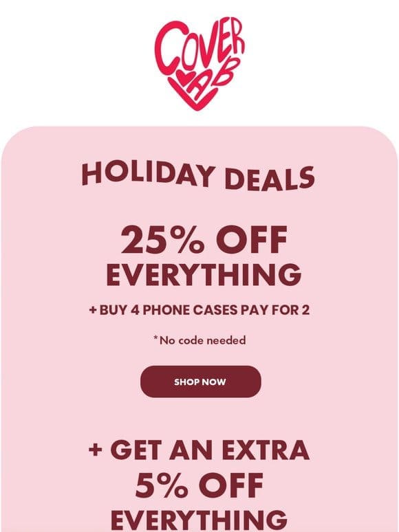 Don’t forget – 25% off