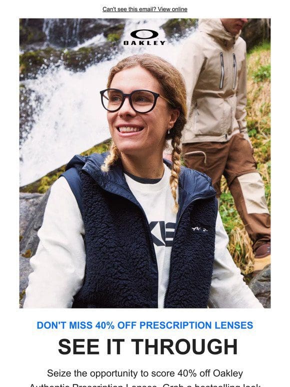 Don’t miss 40% Off Prescription Lenses