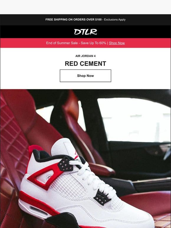 Dropping Soon ⏰ Air Jordan 4 ‘Red Cement’