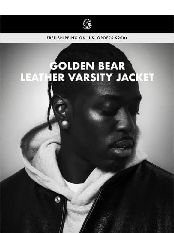 Dropping Tomorrow | Golden Bear Leather Varsity Jacket
