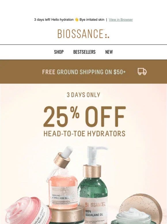 Dry skin? Stock up with 25% off holy grail hydrators