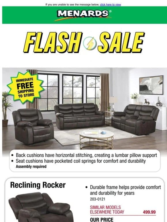 Dual Reclining Sofa ONLY $499!