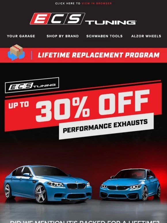 ECS Performance Exhaust Catalog – Up To 30% off!