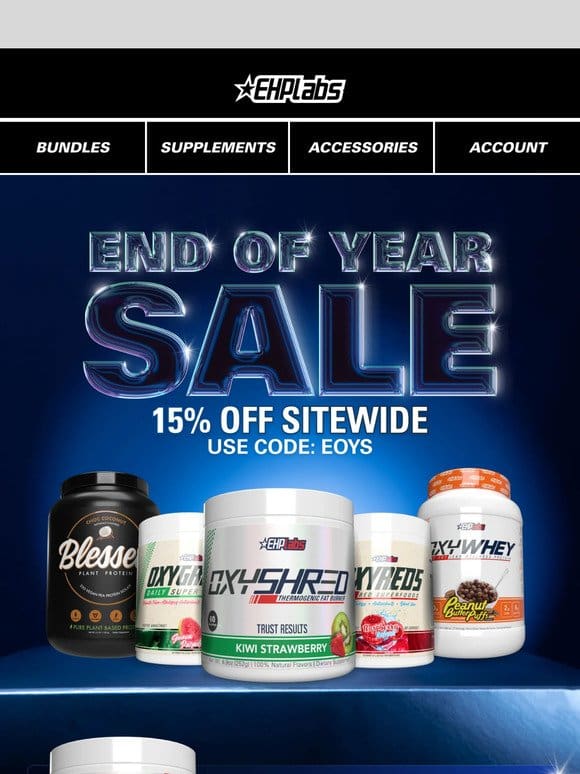 END OF YEAR SALE – 15% OFF SITEWIDE