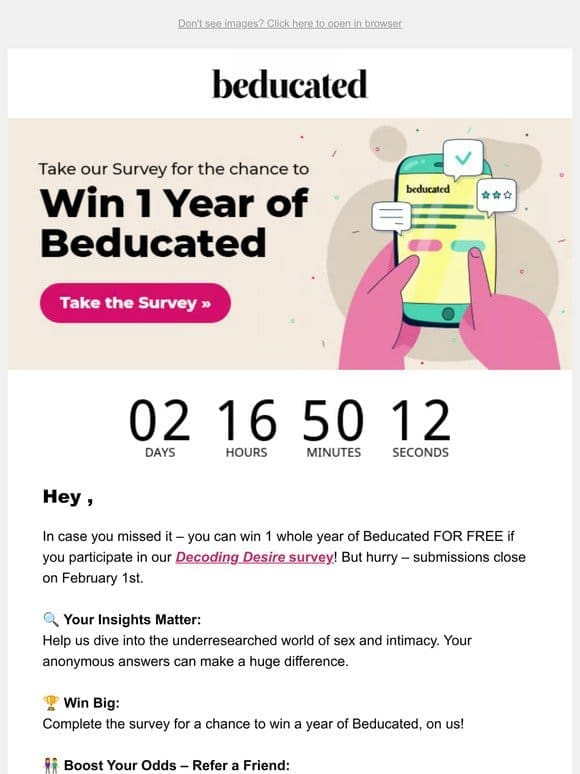 [ENDS SOON] Win 1 FREE Year of Beducated