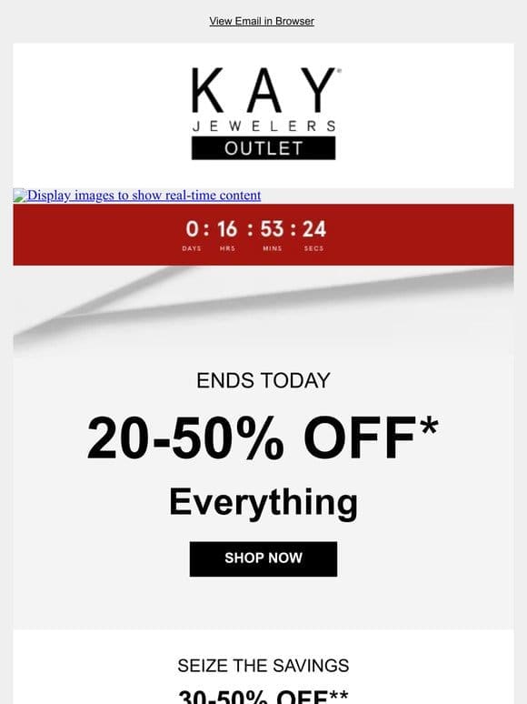 ENDS TODAY! 20-50% Off EVERYTHING